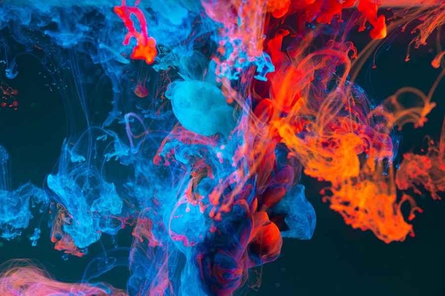 Colorful ink in water